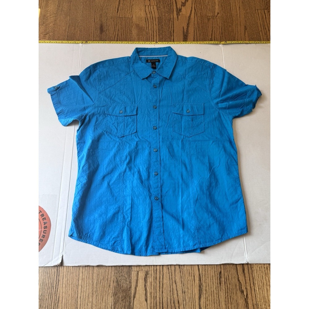 INC international Concepts Short Sleeve Button Down Men's Shirt 100% Cotton XXL